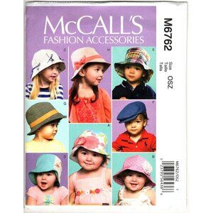 McCall's Fashion Accessories M6762 Infant and Toddler Hats Uncut Sewing Pattern